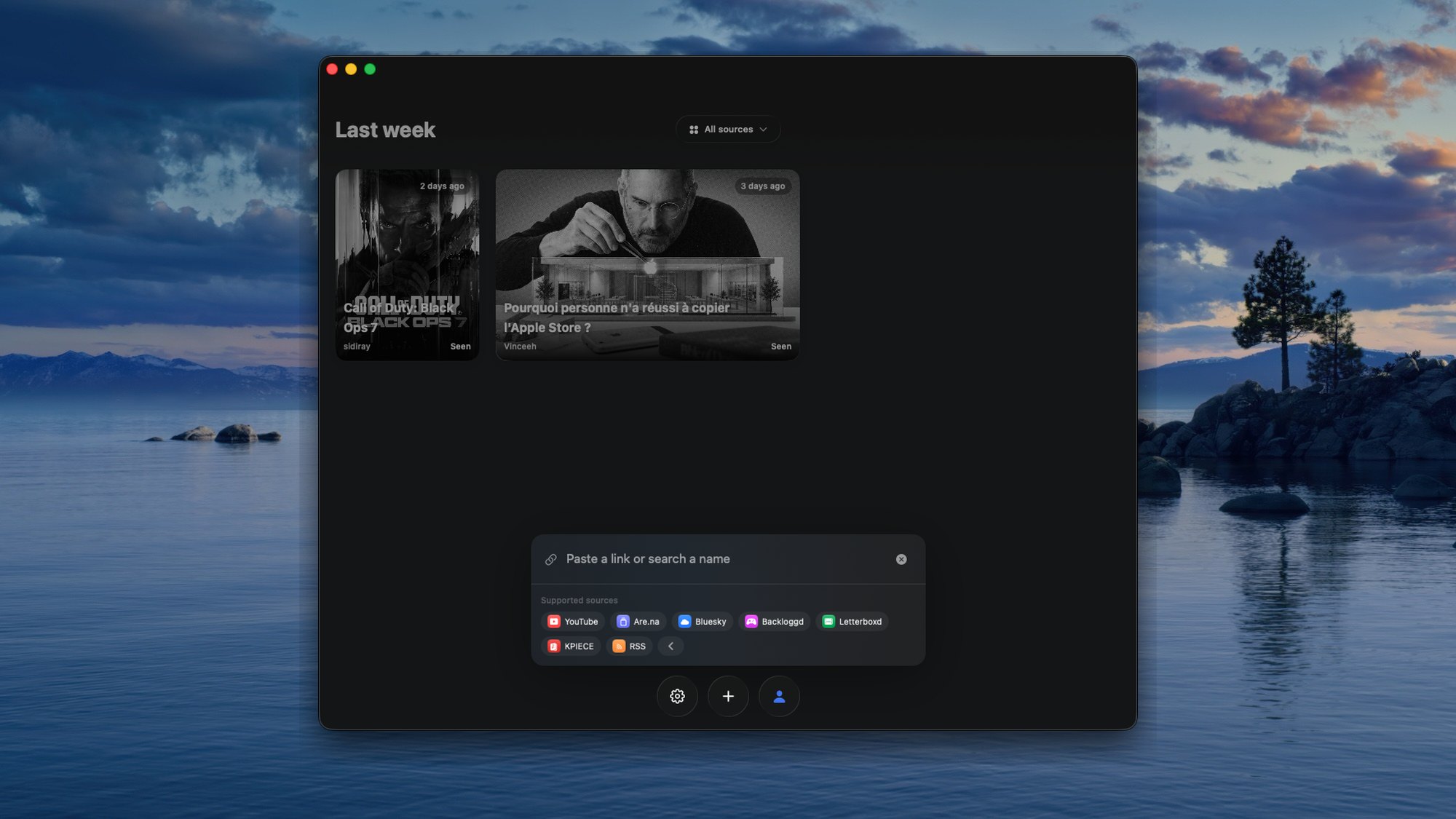 Reed add-source search showing supported sources
